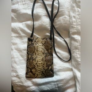 Snakeskin crossbody bag